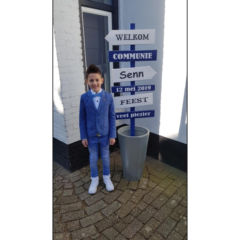 Wegwijsbord 6 planken met paal 